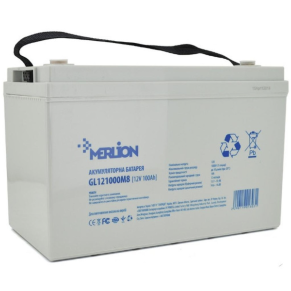 Акумулятор гелевий Merlion GL121000M8 12V 100Ah