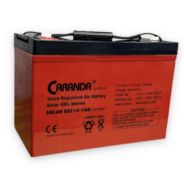 Акумулятор гелевий CARANDA SOLAR GEL 12V 100Ah