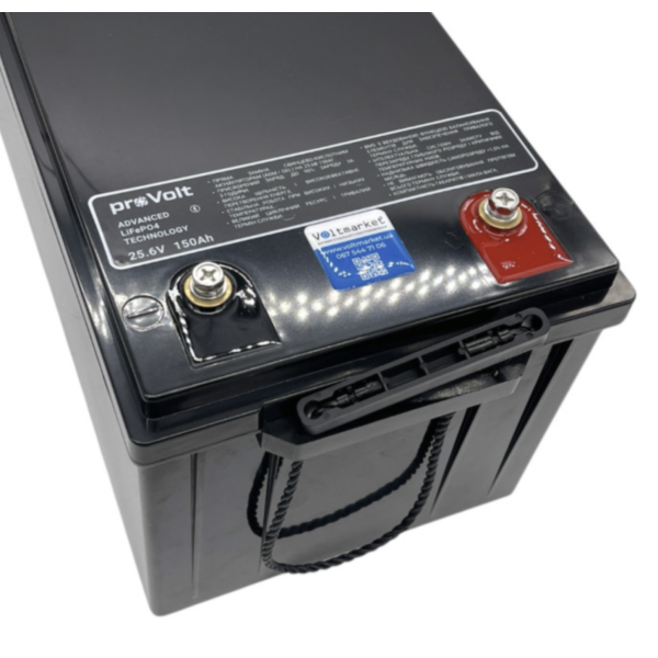 Акумулятор літій-залізо-фосфатний proVolt LiFePO4 25.6V 150Ah із Smart BMS