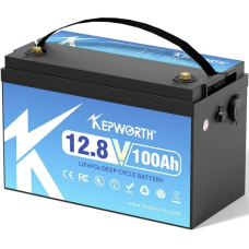 Акумулятор літій-залізо-фосфатний Kepworth LiFePO4 12V 100Ah для дому, котла та сонячних систем