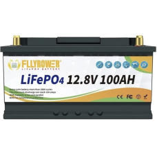 Акумулятор літій-залізо-фосфатний FlyPower LiFePO4 12V 100Ah, 1280 Wh для ІБЖ