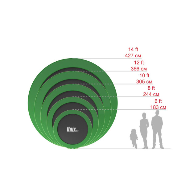 Батут UNIX line 10 ft outside (Green)