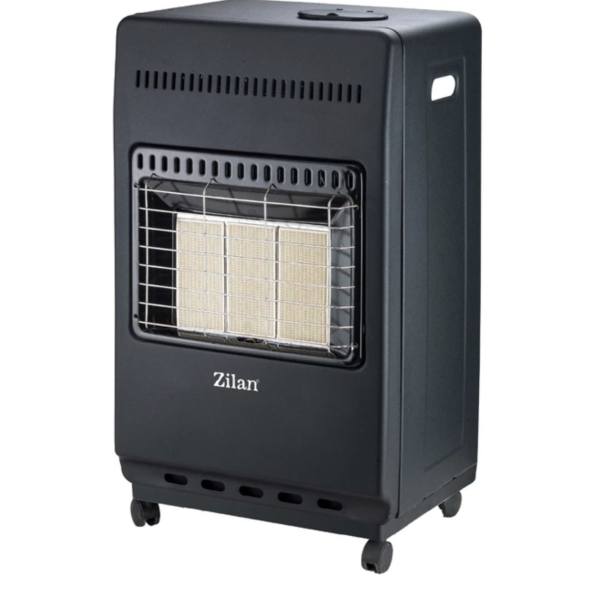 Газовий обігрівач вуличний Zilan 4200W Black + комплект підключення Bradas CT + газовий композитний балон Hexagon Ragasco HR24.5L