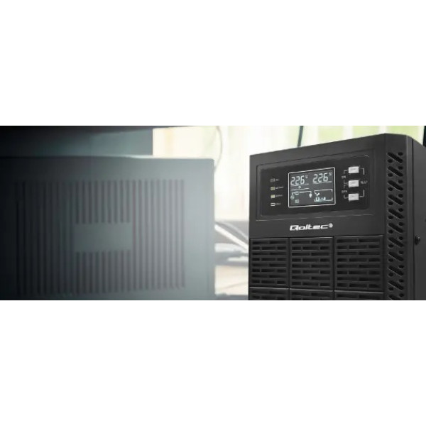 Блок безперебійного живлення Qoltec 3000Вт з чистою синусоїдою