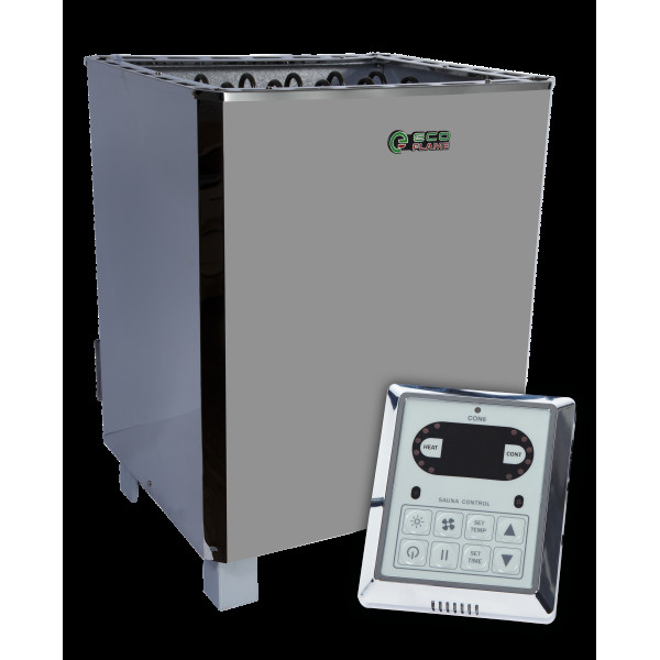 Електрокам'янка EcoFlame SAM D 12 (12 кВт) (Електропіч c Виносним Пультом CON6 ) - в КОМПЛЕКТІ