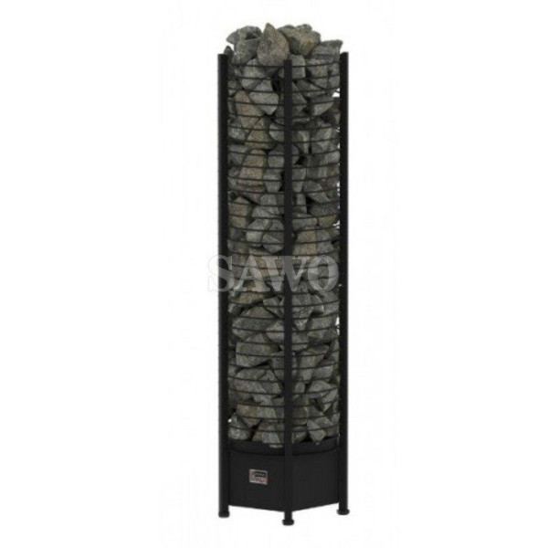 Електрокам'янка для лазні та сауни Sawo Tower Round TH4-60NS Black (6 кВт, до 9м3, з виносним пультом)
