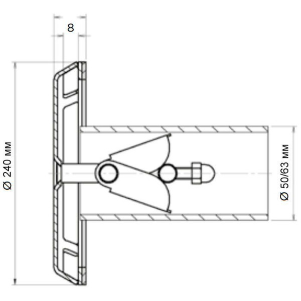 Форсунка поглинаюча для басейну Flexinox 87198034 (40 м3/год), під бетон