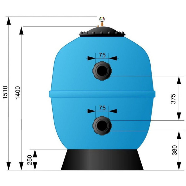 Фільтр Aquaviva M1050 (43 м3/год, D1050)
