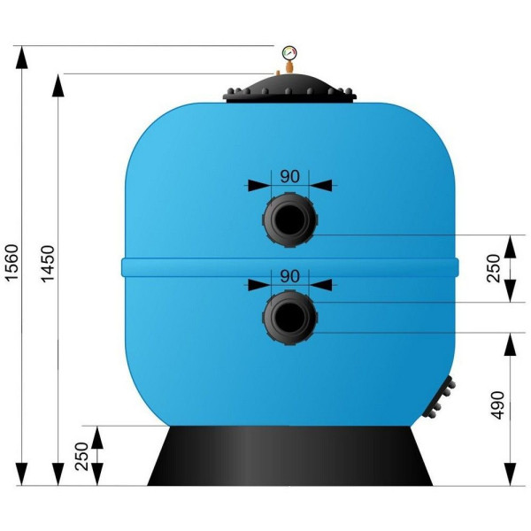 Фільтр Aquaviva M1250 (56 м3/год, D1250)