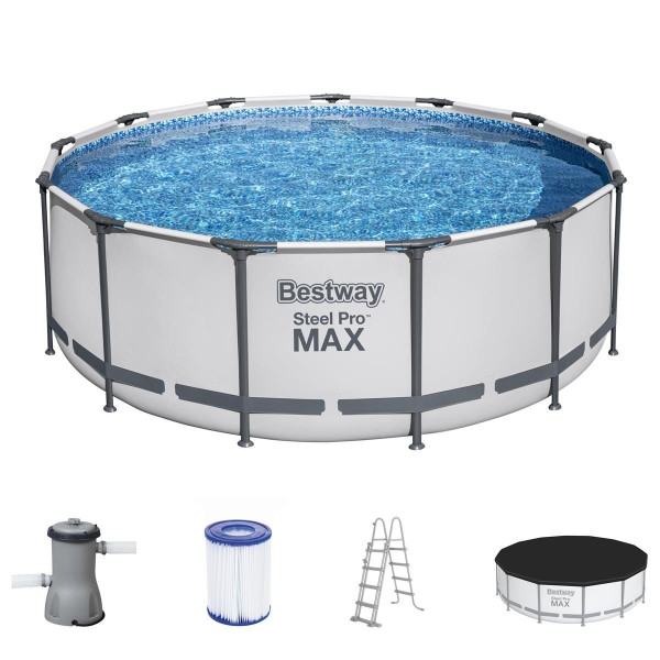 Каркасний басейн Bestway 5618W (396х122 см) з картриджним фільтром, сходами та захисним тентом
