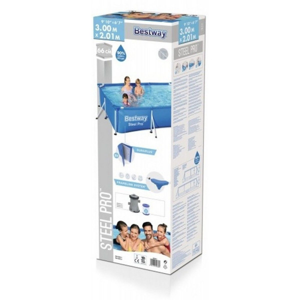 Каркасний басейн Bestway 56411 (300х201х66 см) з картриджним фільтром