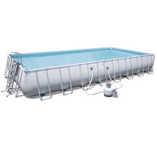 Каркасний басейн Bestway 56623 (956х488х132 см) з пісочним фільтром, сходами та тентом