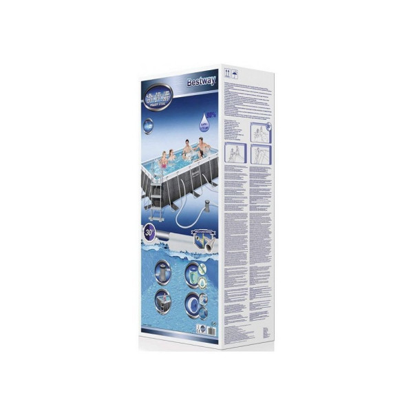 Каркасний басейн Bestway 56721 (404х201х100 см) з картриджним фільтром та сходами.