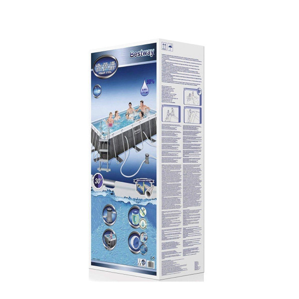 Каркасний басейн Bestway 56722 (412х201х122 см) з картриджним фільтром та драбинкою