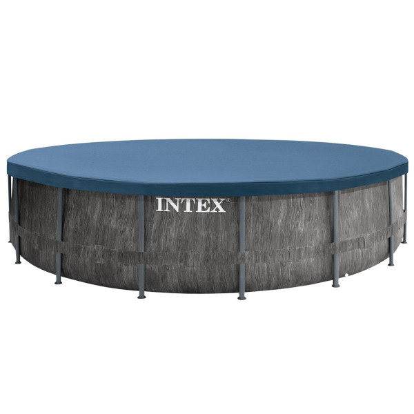 Каркасний басейн Intex 26742 GREYWOOD (457х122 см) з картриджним фільтром, сходами та тентом