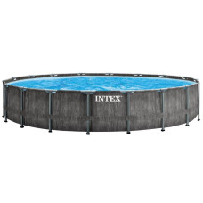 Каркасний басейн Intex 26744 GREYWOOD (549х122 см) з картриджним фільтром, сходами та тентом