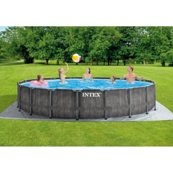 Каркасний басейн Intex 26744 GREYWOOD (549х122 см) з картриджним фільтром, сходами та тентом