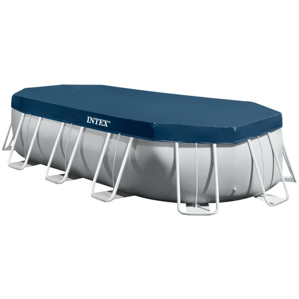 Каркасний басейн Intex 26796 OVAL (503х274х122 см) з картриджним фільтром, сходами та тентом