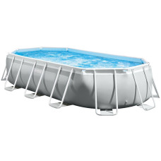 Каркасний басейн Intex 26796 OVAL (503х274х122 см) з картриджним фільтром, сходами та тентом