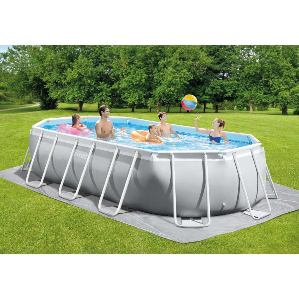 Каркасний басейн Intex 26796 OVAL (503х274х122 см) з картриджним фільтром, сходами та тентом