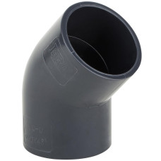 ПВХ коліно для басейну Era USE01110 45°, d110 мм