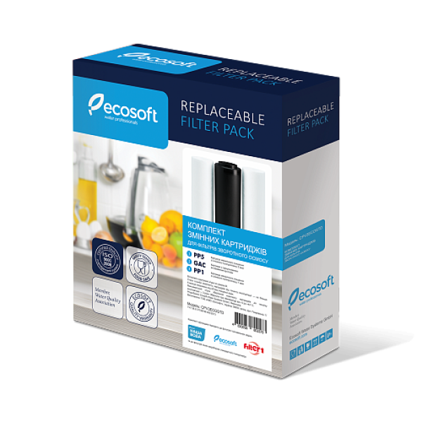 Картриджі Ecosoft 1-2-3 для зворотного осмосу CPV3ECOSTD