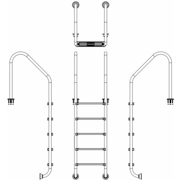 Сходи для басейну Emaux Standard SLF515-SR (5 ступенів)