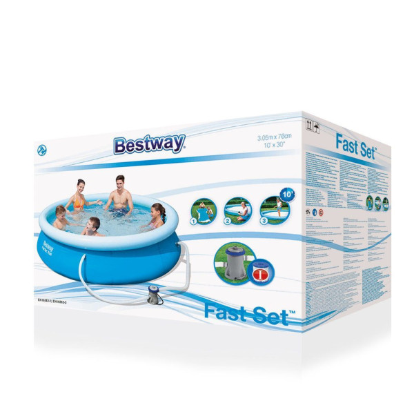 Надувний басейн Bestway 57270/57109 (305х76 см) з картриджним фільтром