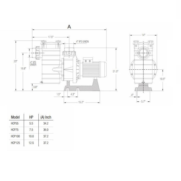 Насос Hayward HCP401253E1 KAN1270 T2.B (380 В, 137 м3/год, 12.5 HP)
