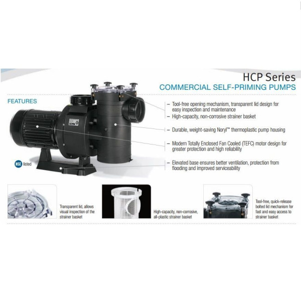 Насос Hayward HCP40753E1 KAN760 T2.B (380 В, 104.5 м3/год, 7.5 HP)