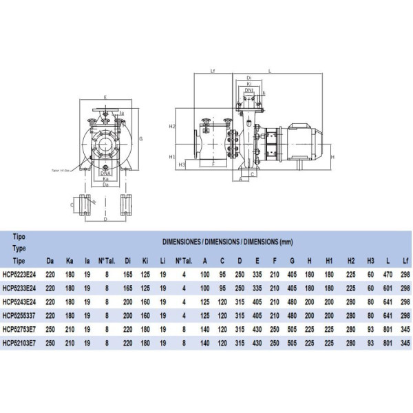 Насос Hayward HCP52103E7 (380 В, 97 м3/год, 10 HP)