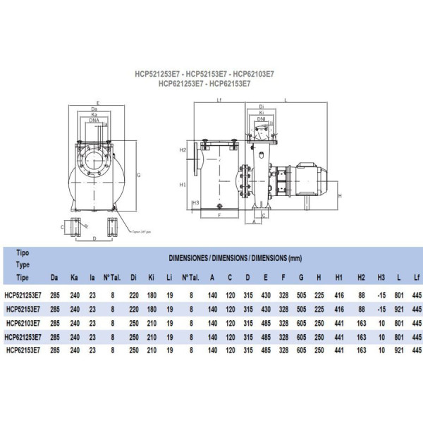 Насос Hayward HCP52153E7 (380 В, 139 м3/год, 15 HP)