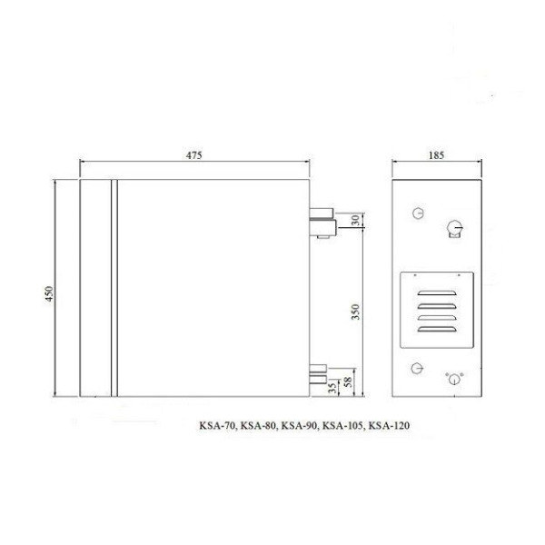 Парогенератор Coasts KSB120 380v з виносним пультом KS-300A (сірого кольору)