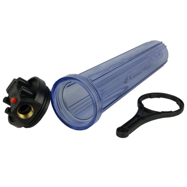 Прозорий натрубний корпус фільтра типу Slim-20, 3/4", FHPRC-L