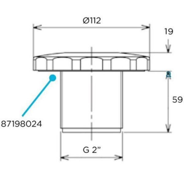 Пилососна форсунка для басейну Flexinox 87198024, під бетон