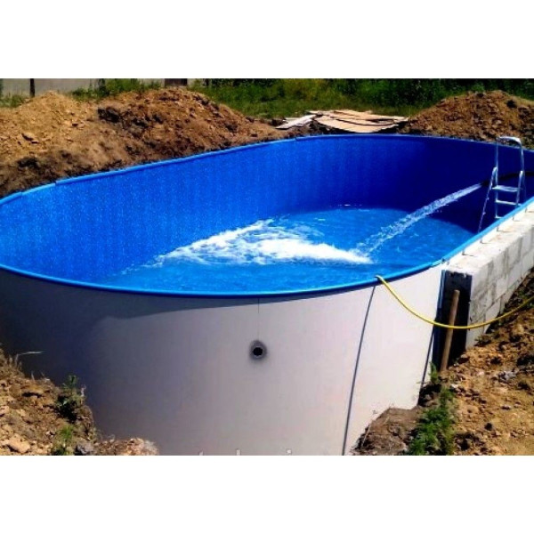 Збірний каркасний басейн Mountfield Azuro Ibiza Oval 6х3.2х1.5м (блакитна плівка 0,8 мм, морозостійкий)