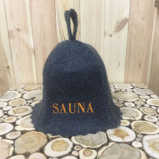 Шапка для сауни та лазні G "SAUNA ЖОВТА" СІРА ГЕОТЕКСТИЛЬ