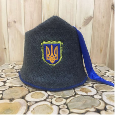 Шапка для сауни та лазні "КОЗАК" СИНЯ