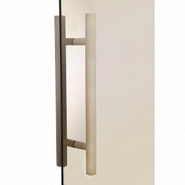 Скляні двері для лазні та сауни GREUS Premium 80/200 бронза матова