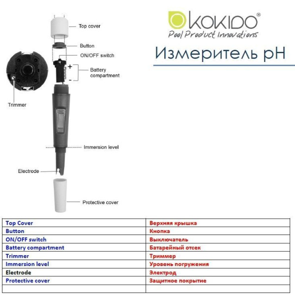 Тестер Kokido K977CS цифровий рН-метр