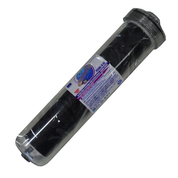 Вугільний лінійний картридж Aquafilter FCCBL-S-CL. Прозорий корпус.