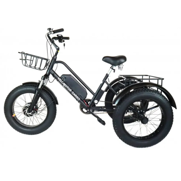 Триколісний електровелосипед VELOMOTOR СARGO 36-48V 500W з кошиком