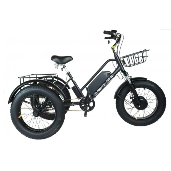 Триколісний електровелосипед VELOMOTOR СARGO 36-48V 500W з кошиком