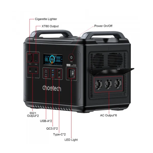 Зарядна станція універсальна Choetech 2000W (BS006)