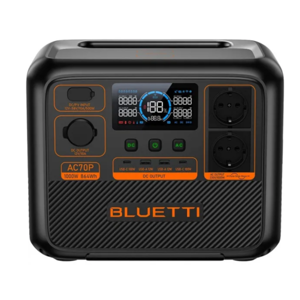 Зарядна станція універсальна Bluetti AC70P 864Wh 1000W